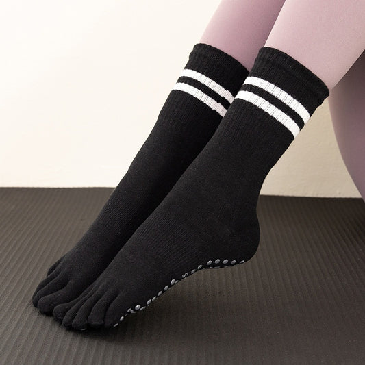 Motion Haus Five Toe Pilates Grip Socks - Non-Slip Women's Socks
