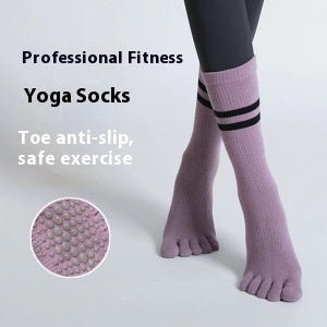 Motion Haus Five Toe Pilates Grip Socks - Non-Slip Women's Socks
